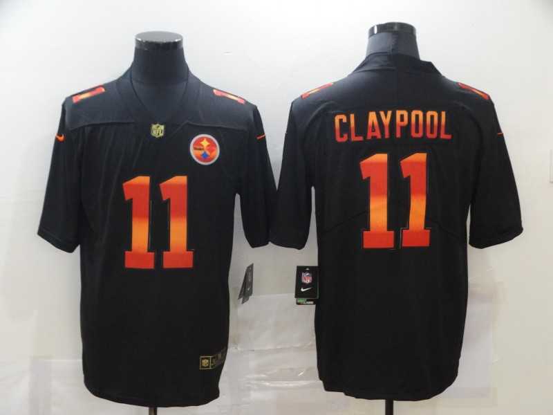 Nike Steelers 11 Chase Claypool Black Colorful Fashion Limited Jersey,We sell and wholesale Nike Steelers 11 Chase Claypool Black Colorful Fashion Limited Jersey on line form chian!